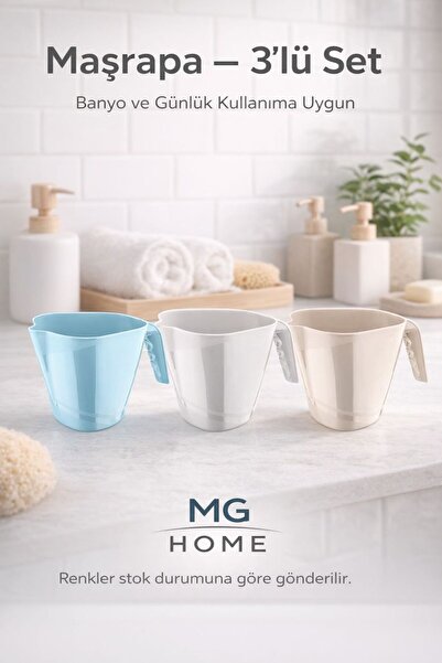 VENON 3 Adet 💎Premium Plastik Maşrapa 1200 ML 💧 Geçmeli Maşrapa 💧Tuvalet M...