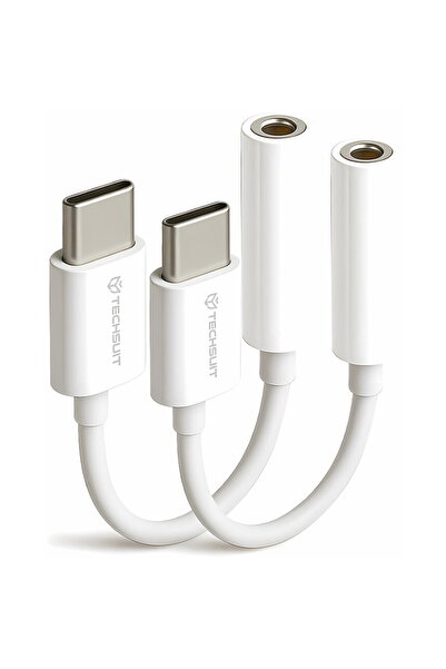 Techsuit Adaptor Jack, USB-C, Plug&Play (set 2) - MusicBox (AC18) - Alb