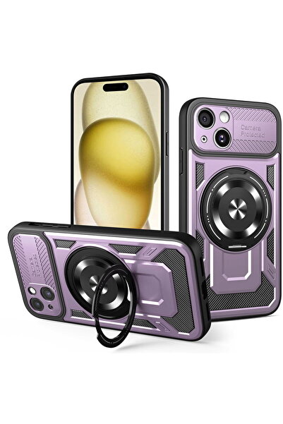 Techsuit Θήκη iPhone 15 Plus - RuggedCam - Μωβ