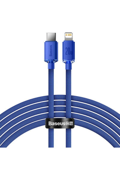 Baseus Cablu USB-C la Lightning Crystal Shine, 20W, PD, 2m albastru