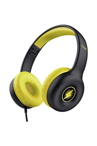 Trust Casti Nouna cu fir kids, negru