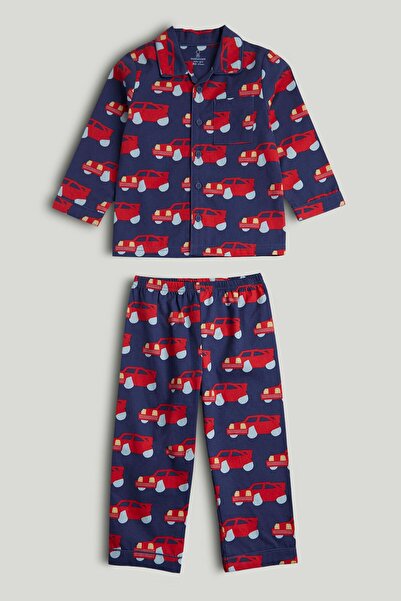 MOTHERCARE Navy Cars Woven Pyjamas