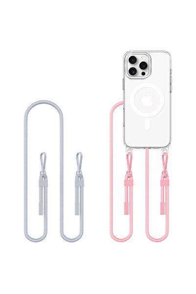 Tech-Protect LANȚ FLEXAIR MAGSAFE PENTRU IPHONE 16 PRO MAX GRI ȘI ROZ