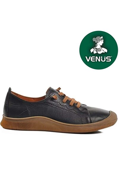 Venüs Pantofi casual de damă ortopedici din piele naturală Mako NEGRI