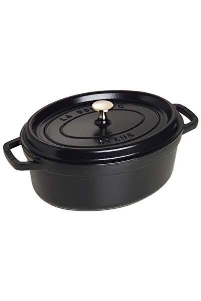 STAUB Oval Cocotte, 29cm cast iron, black