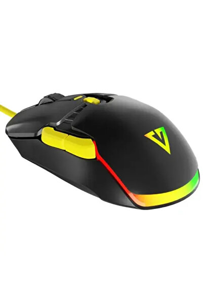Modecom Mouse gaming, optic, cu brad, Volcano Jager, 12000dpi, Negru