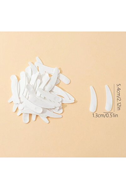 Choice3 50 قطعة بيضاء بالجملة 50/قطعة ملعقة كريم وجه بلاستيكية متعددة الألوان...