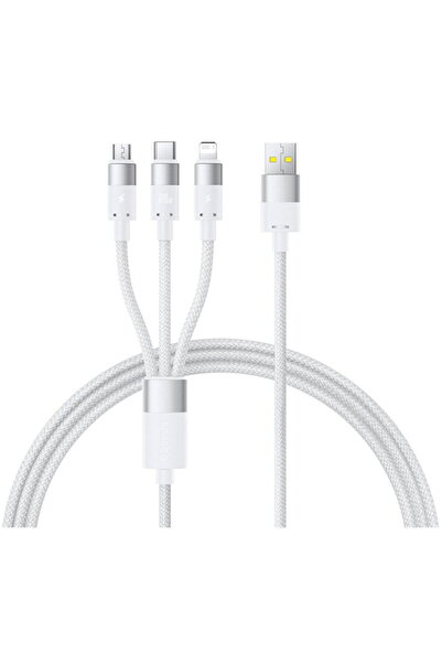 Baseus Cablu de date USB la Micro-USB, Tip-C, Lightning, 480Mbps, 100W, 1.5m ...