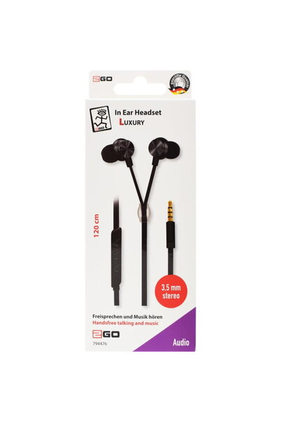 2go In-Ear Stereo-Luxury, Negru