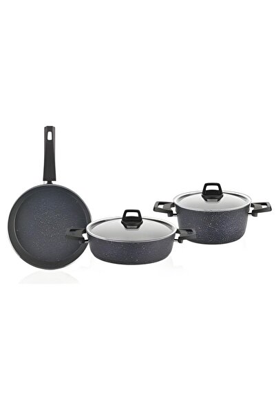 Paçi Paci Julia 5 Prc Black Granite Pot