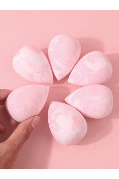 Choice مجموعة إسفنجات مكياج احترافية وردية اللون مكونة من 6 قطع، كبيرة وناعمة...