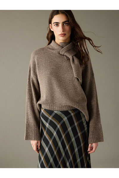 LC Waikiki Sparkling Choices from Shining Store Shawl Roba Collar Women's Kni...