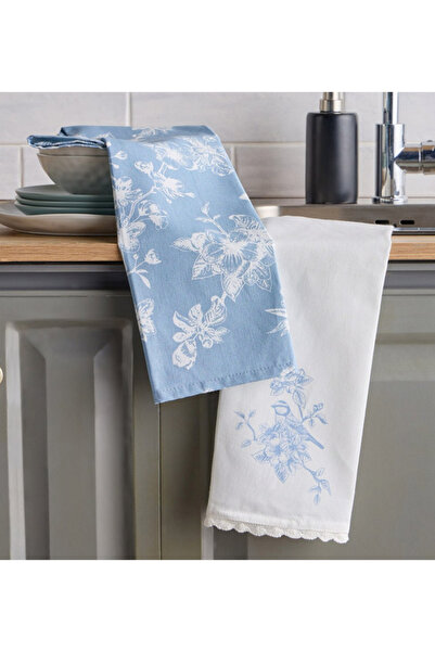 BLU طقم مناشف مطبخ من قطعتين - 45 × 65 سم