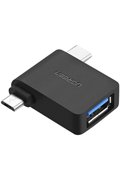 Ugreen ADAPTOR OTG, "U30453", USB Type-C(T) + Micro USB(T) la USB 3.0(M), 5Gb...