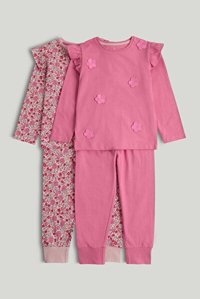 MOTHERCARE 2 Pack Pink Flower Pyjamas
