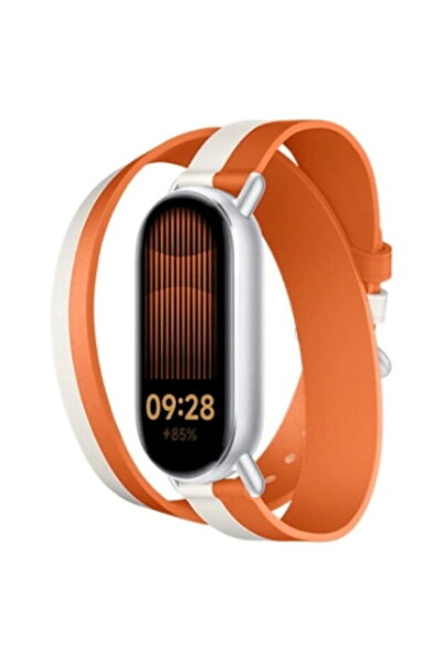 Xiaomi Dual-Tone Leather Strap BHR8724GL for Smart Band 8/9 White/Orange