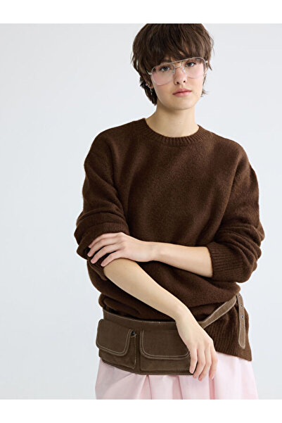 LC Waikiki Rmz Gi̇yi̇m Farkiyla Zero Roba Collar Loose Fit Women's Knitwear S...