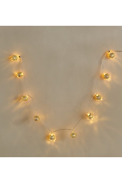 elio 10 LED Warm White 2 AA Metal Ornament String Light - 1 M