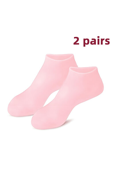 Choice زوجان من جوارب العناية بالقدم المصنوعة من السيليكون للكعب الجاف والمتش...