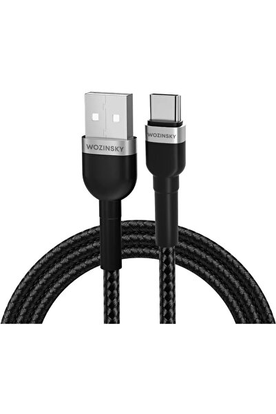 WOZINSKY WNBAC2 USB-A / USB Type-C 2 m Negru