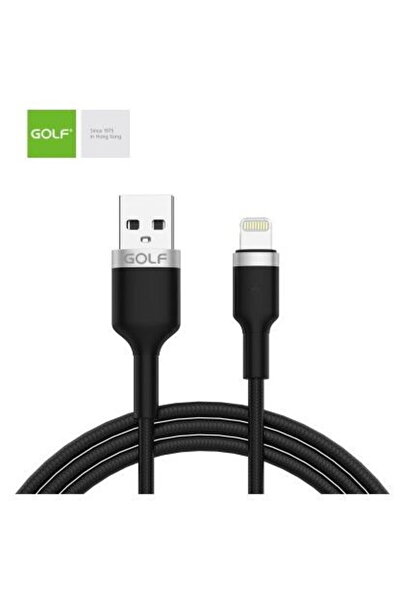 Golf Cablu USB iPhone 5 / 6 / 7 Sincronizare Date Metal Braided 3A NEGRU GC-71i