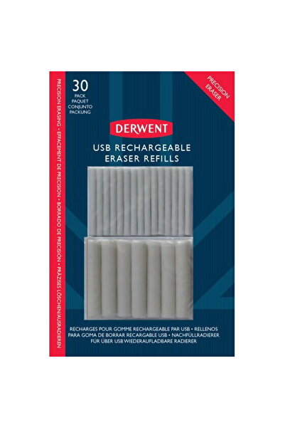 Derwent Professional eraser refill, for 2305810, 30 pcs/set, white