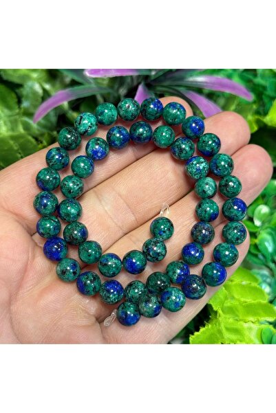 TAŞ UZMANI حجر كوارتز ملون من نوع أزوريت كوري 8 ملم