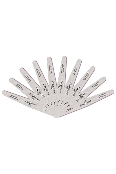 SensoPRO Milano Set of 10 Nail Files Drop Grit 120/180 -