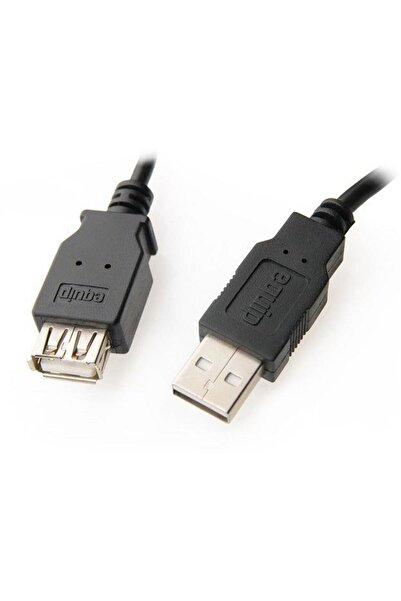 EQUIP Cablu prelungitor USB 2.0 AM-AF 1.8m negru ecranat dublu