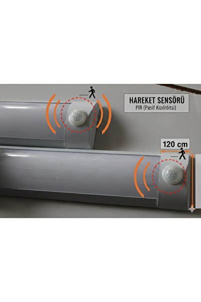 BAYGÜL ELEKTRİK Sensörlü 36w 120cm 3200lm 160-240v 6500k beyaz bant armatür