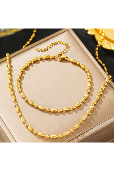 Choice طقم مجوهرات من الفولاذ المقاوم للصدأ AC5275، تصميم جديد، سوار وقلادة، ...