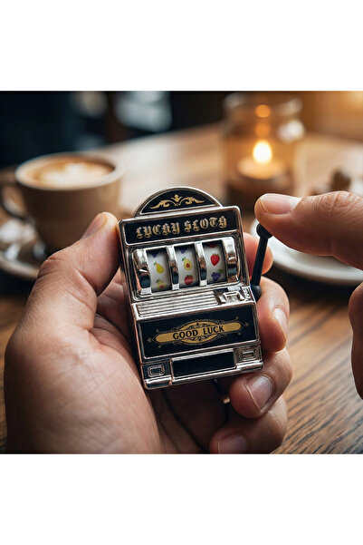 Choice silver Fruit Slot Machine Keychain Lucky Charm Jackpot Keychains Mini ...