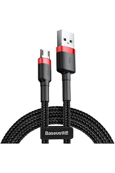 Baseus Cablu USB / micro USB 2A 3M negru-roșu
