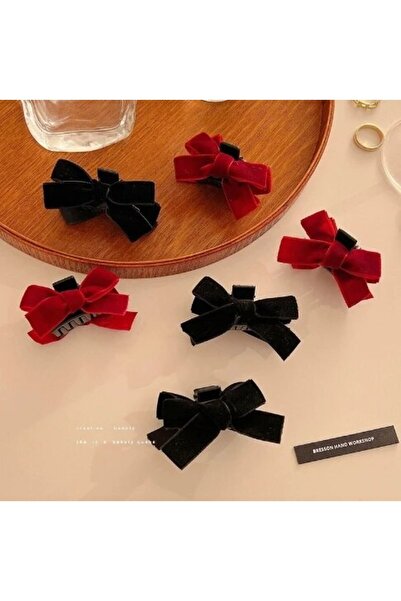 Choice مشبك شعر أسود صغير على شكل فيونكة، قطعتان، مناسب لفصلي الخريف والشتاء،...