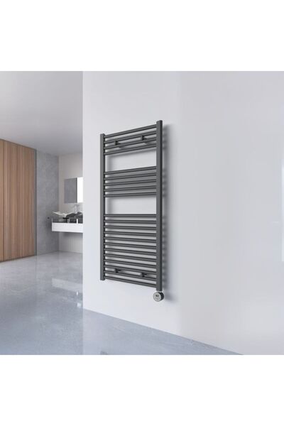 WEBER 400x800 Termostatlı antrasit Elektrikli Havlupan Radyatör Isıtıcı 1. ka...