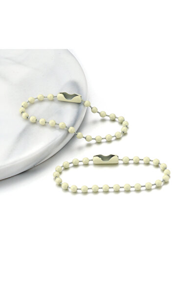 Choice سلاسل خرز كروية ملونة بيج، 100 قطعة، 20-100 قطعة/مجموعة، 10 سم، لصنع س...