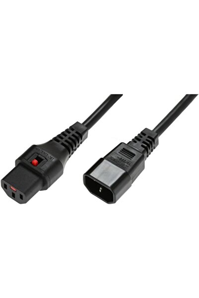 Assmann Power Cable, Male C14 plug, Ho5VV-F 3 X 1.00mm2 to C13 IEC LOCK, 3m b...