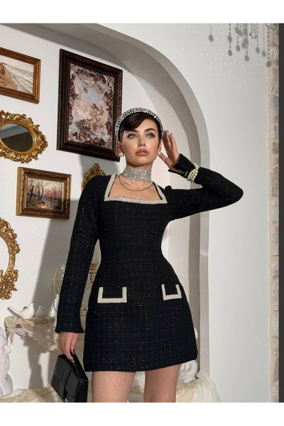 Karteks İnci Detaylı Elbise