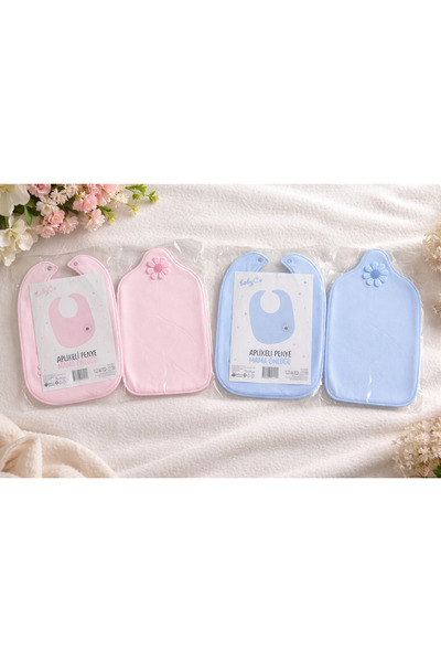 Baby Go APLİKELİ PENYE MAMA ÖNLÜĞÜ & TER BEZİ (MAVİ VE PEMBE RENK)