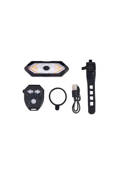 O.M.D Rechargeable rear bicycle light, Plastic, Black