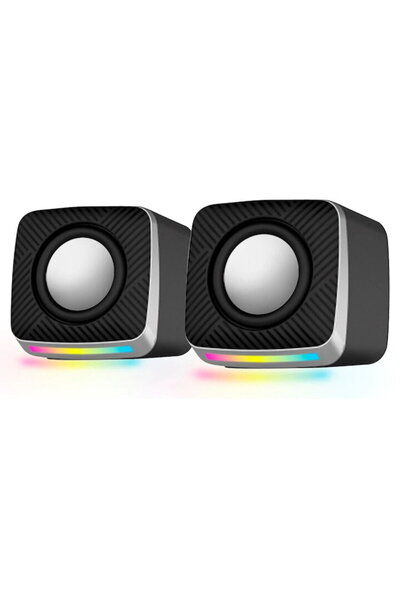 ESPERANZA 2.0 stereo speakers, LED lighting, USB, 6W, Ambient, volume control...