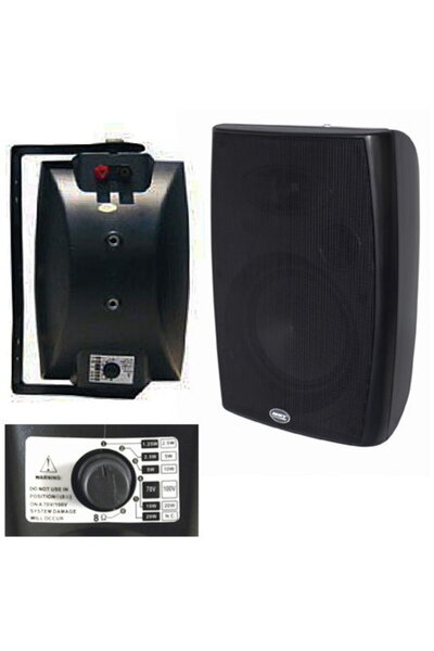 BST SET 2 BOXE SONORIZARE LINIE 4" 100V 20W NEGRU