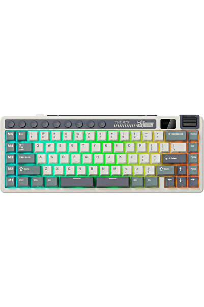 ROYAL KLUDGE RK-M70 Beige switch RGB LED USB/ USB Wireless/Bluetooth Cyan Purple