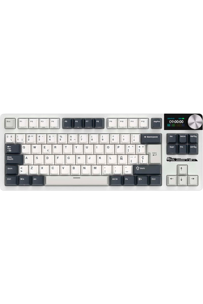 ROYAL KLUDGE S85 Beige Switch RGB LED Gaming USB/USB Wireless/Bluetooth White...