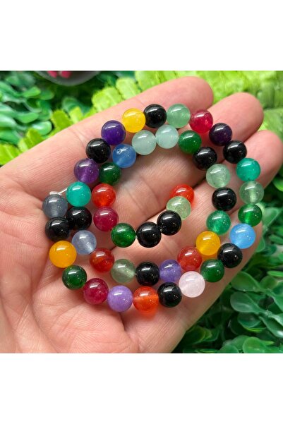 TAŞ UZMANI حجر كوارتز ملون على شكل كرة 8 ملم