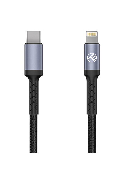 TELLUR Lightning to Type-C cable, 3A, PD30W, 2m, nylon, black