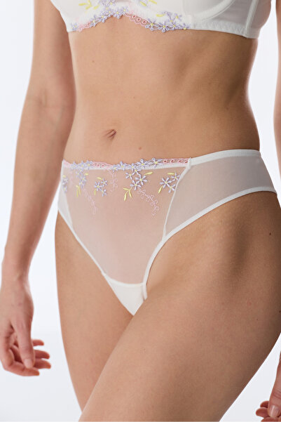 Penti Off-White Broderie Brazilian Panties