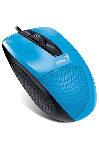 GENIUS Mouse DX-150X USB cu fir albastru, senzor optic 1000 DPI, design ergon...