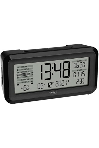 TFA Ceas radio deșteptător digital cu climatizare BOXX2 (negru)