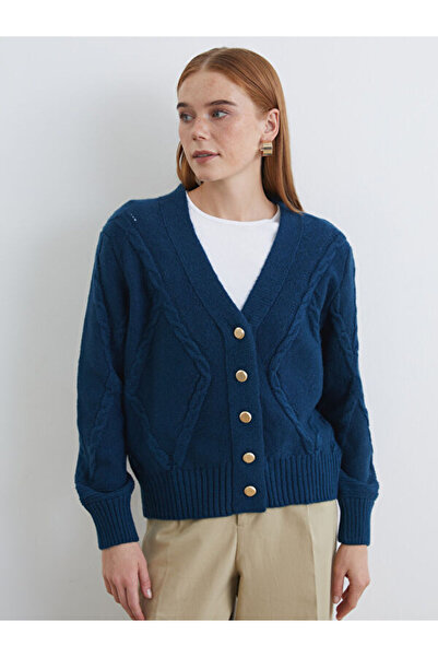 LC Waikiki Sparkling Choices V Planting Embroidered Women's Knitwear Cardigan...